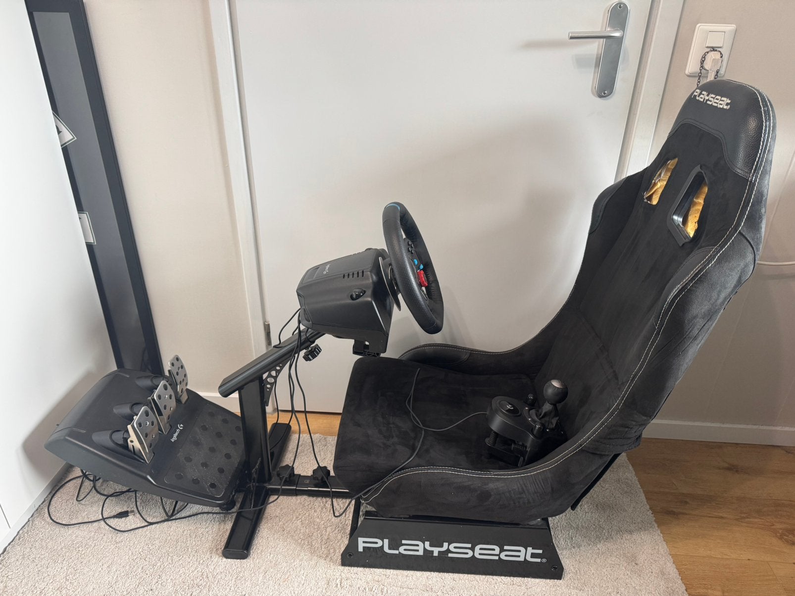 LOGITECH G G29 Racestuur + Shifter + Playseat + GranTurismo7, Ophalen, Gebruikt, Playseat of Racestoel, PlayStation 3