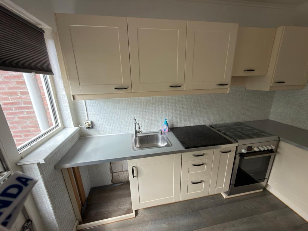 Ikea keuken met Bosch oven en gasfornuis, Ophalen, Gebruikt, Hoekkeuken, Hout