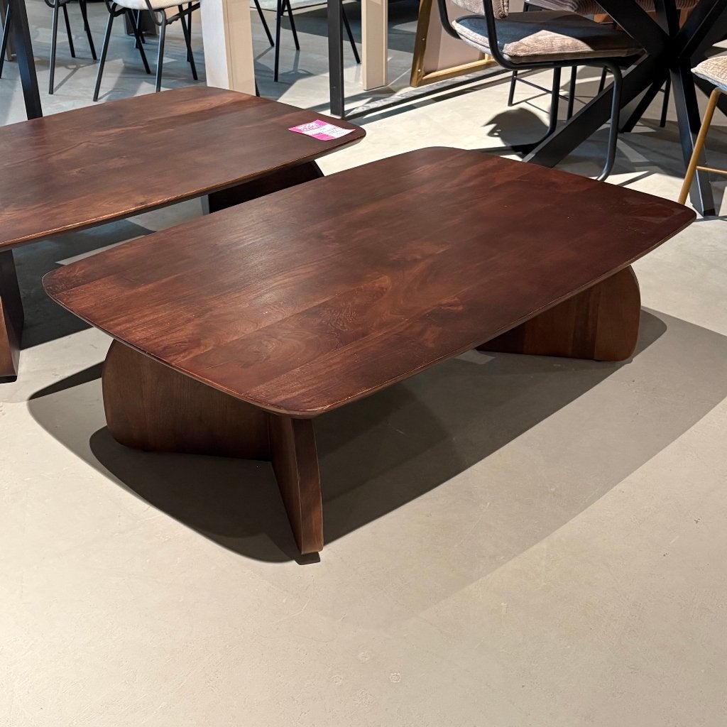Salontafel japandi stijl mangohout 120x80cm, Ophalen, Japandi, 100 tot 150 cm, 50 tot 100 cm