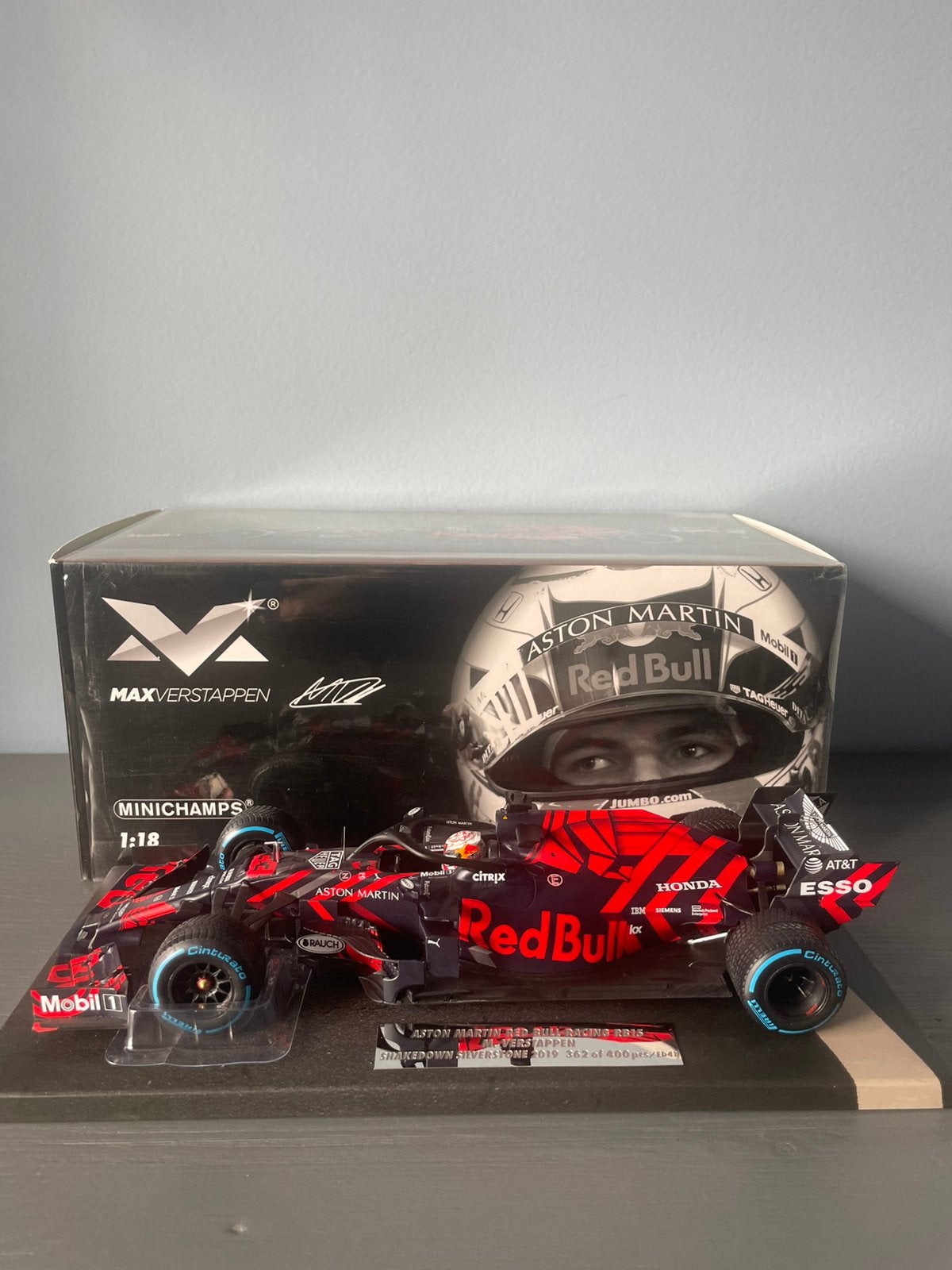 Max Verstappen 1:18 2019 Shakedown, Ophalen of Verzenden, Zo goed als nieuw, Auto, MiniChamps