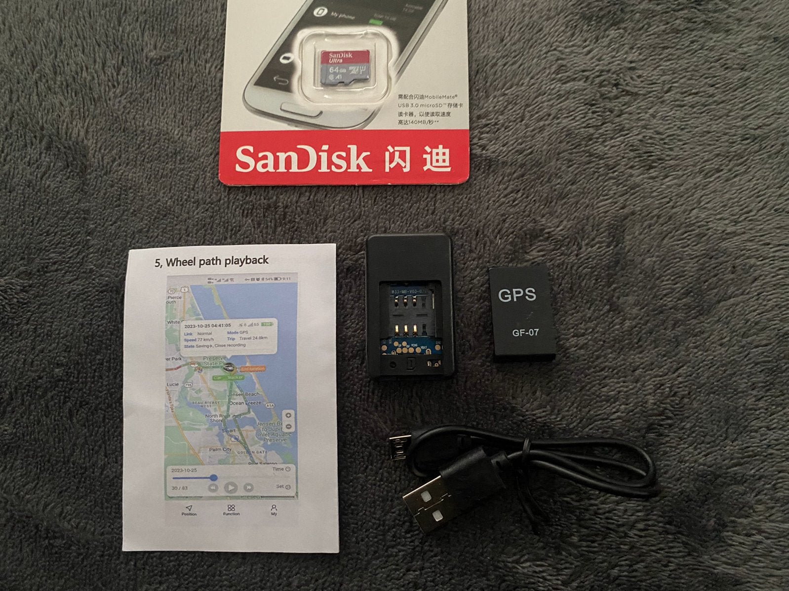 GPS tracker, lokaliseren, naluisteren, met SD kaart 64 GB, Ophalen of Verzenden, Nieuw