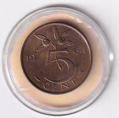 5 Cent 1964  Prachtig, Verzenden, Koningin Juliana, 5 cent, Losse munt