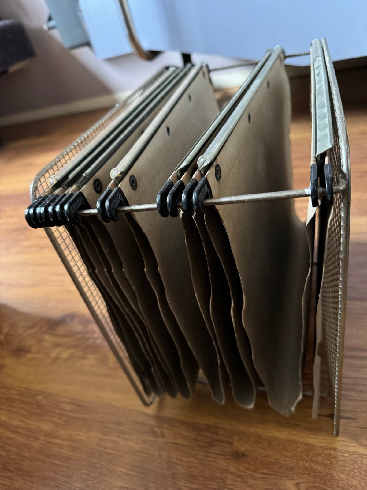 Metalen papierordner met hangmappen, Ophalen, Gebruikt
