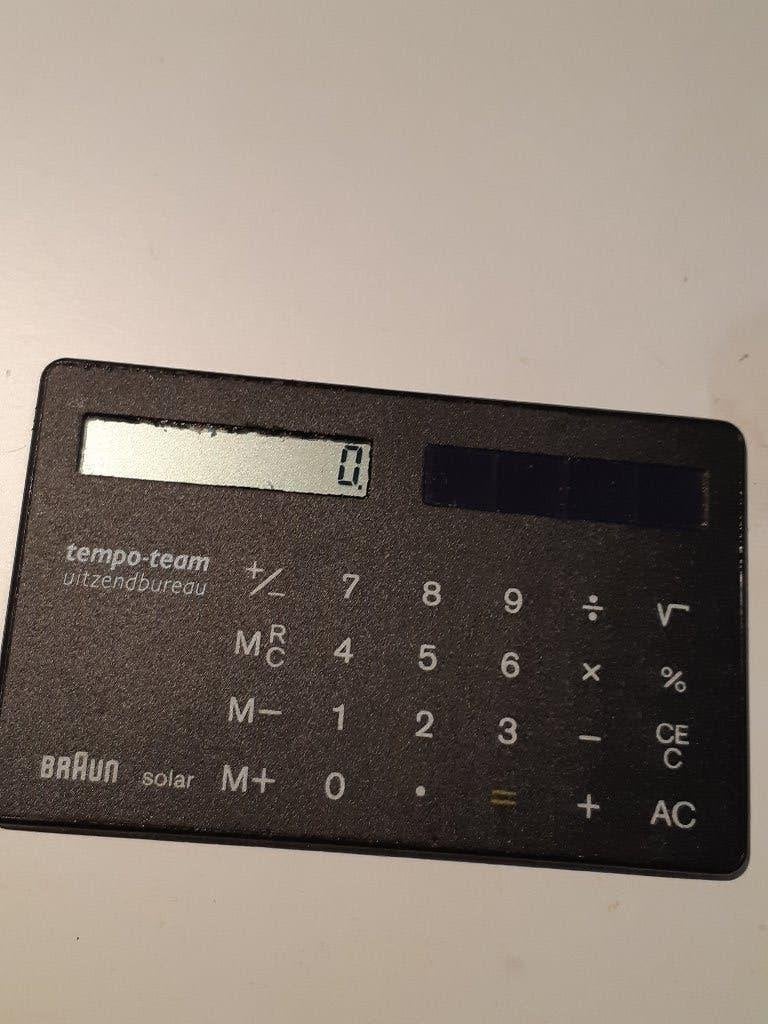 Braun zakcalculator(tje), Ophalen of Verzenden, Gebruikt