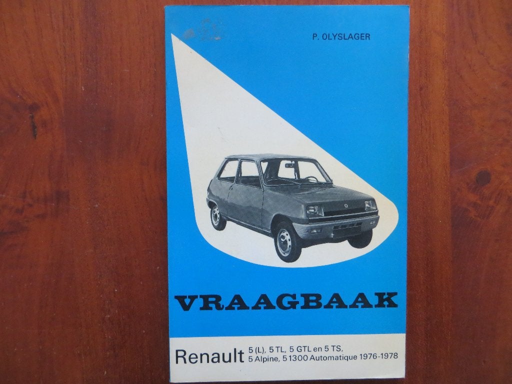 Vraagbaak Renault 5 (1976-1978) 5, 5 L, 5 TL, 5 GTL, 5 TS ea, Ophalen of Verzenden