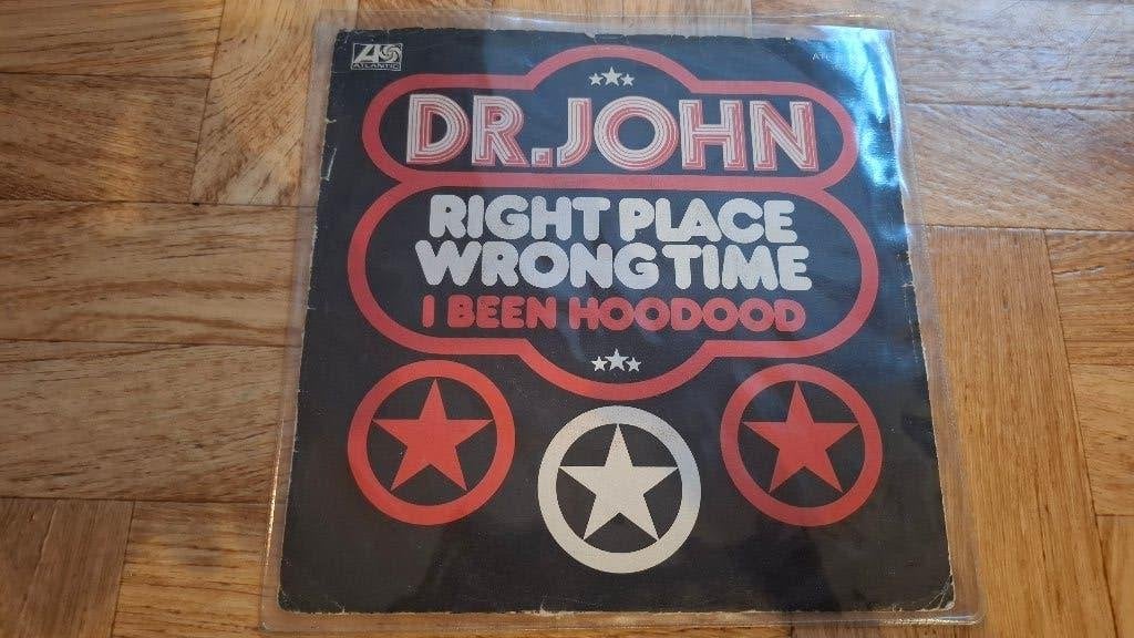 Single - Dr. John - Right Place Wrong Time / I Been Hoodood, Gebruikt, 7 inch, Ophalen of Verzenden, Rock en Metal
