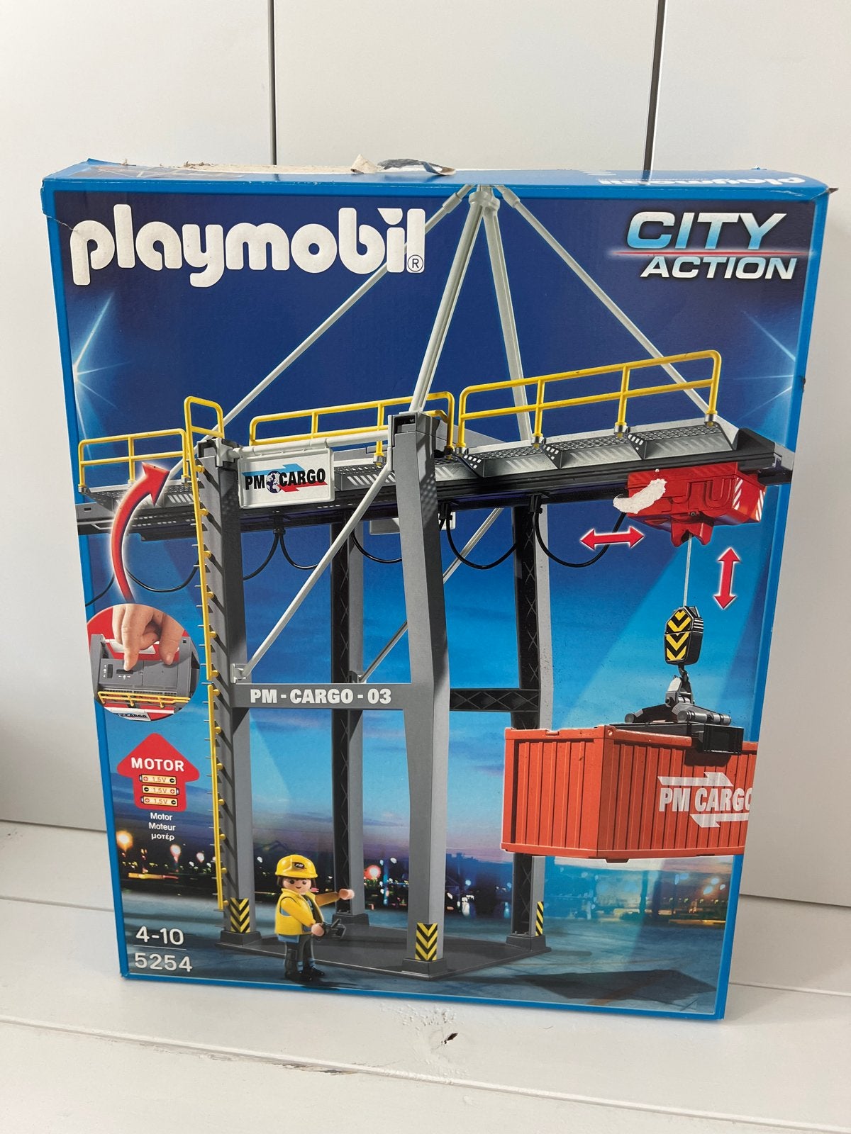 Playmobil City Action 5254 Havenkraan - Mist 2 kleine onderd, Gebruikt, Complete set, Overige typen, Ophalen of Verzenden