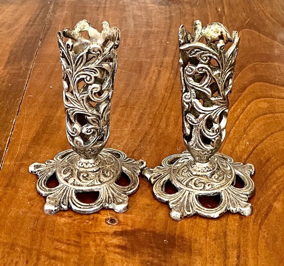 Jugendstil kandelaars, Ophalen of Verzenden, Koper of Brons