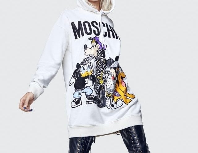 H&M x Moschino "Cartoon Couture" Hoodie, Kleding | Dames, Ophalen of Verzenden, Zo goed als nieuw, Maat 36 (S), Wit