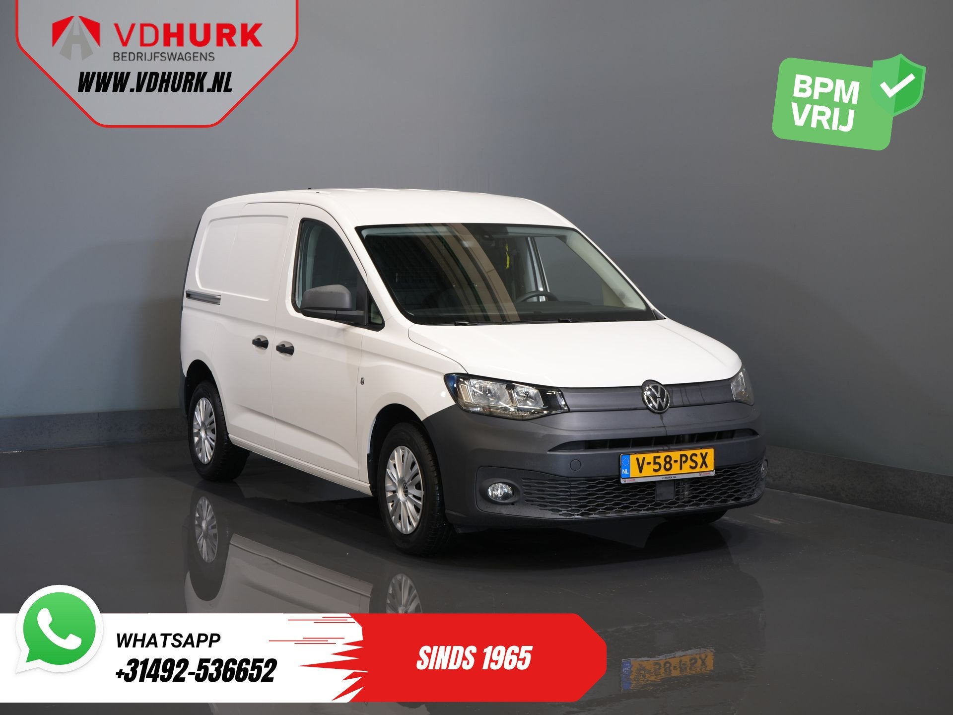 Volkswagen Caddy Cargo 2.0 TDI 100 pk Omvormer/ Sortimo/ Cru, Voorwielaandrijving, Gebruikt, Volkswagen, Wit