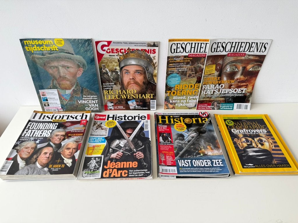 21x Tijdschrift Geschiedenis, Historisch Nieuwsblad, Quest, Ophalen of Verzenden, Gelezen, Overige typen
