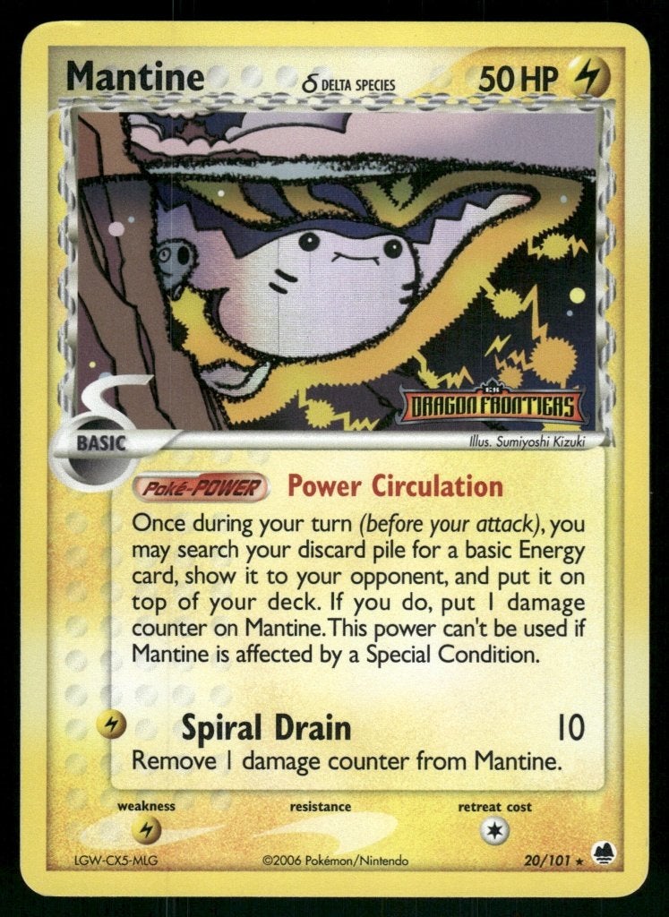 Mantine δ 20/101 - Dragon Frontiers (Reverse Holo) (NM), Verzenden, Gebruikt
