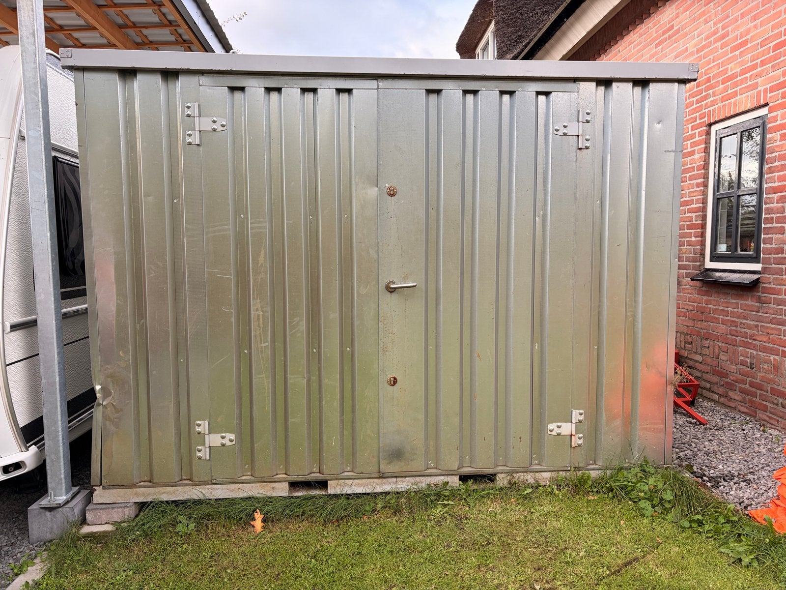 Metalen berging/opslagcontainer - Gebruikt, Ophalen, Gebruikt, Metaal, Containerberging