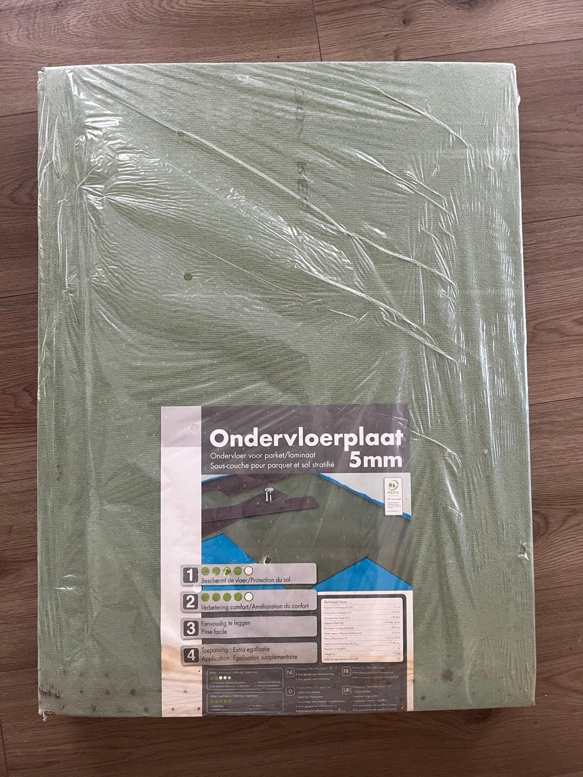 Ondervloerplaten 5mm - Nieuw pak, Ophalen, Nieuw, Rechthoekig, 50 tot 100 cm
