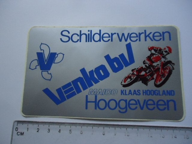 sticker oud MAICO MOTORCROSS Venko bv Klaas Hooglans cross, Verzamelen, Verzenden, Zo goed als nieuw, Bedrijf of Vereniging