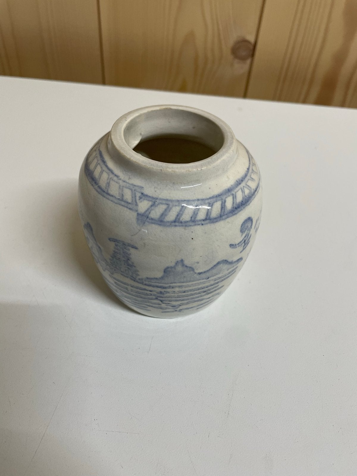 Antieke Chinees Blauw-Wit Gemberpot - Handgeschilderd, Verzenden