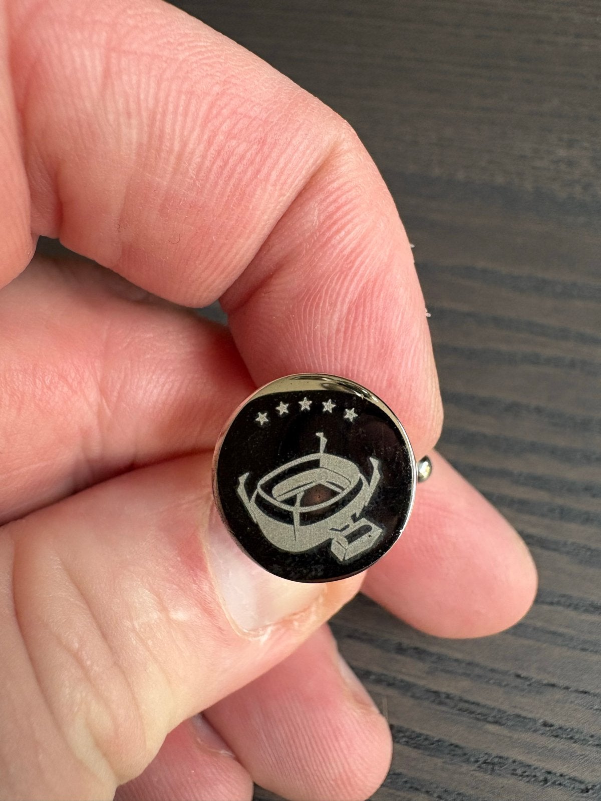 Feyenoord Manchetknopen met kuip logo en 5 sterren, Ophalen of Verzenden, Zo goed als nieuw, Overige materialen, Verzilverd