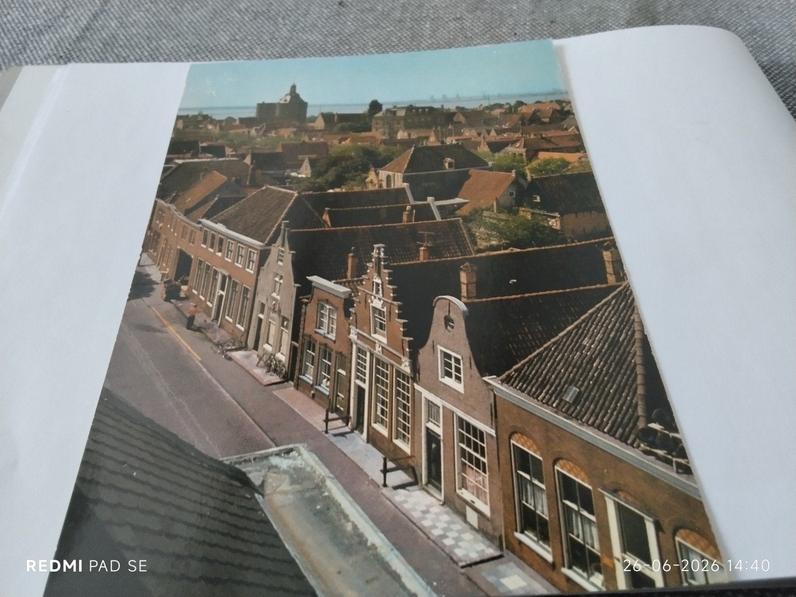 Oude Ansichtkaart Enkhuizen - Overzicht met Breedstraat, Verzamelen, Ophalen of Verzenden, 1960 tot 1980, Ongelopen, Noord-Holland