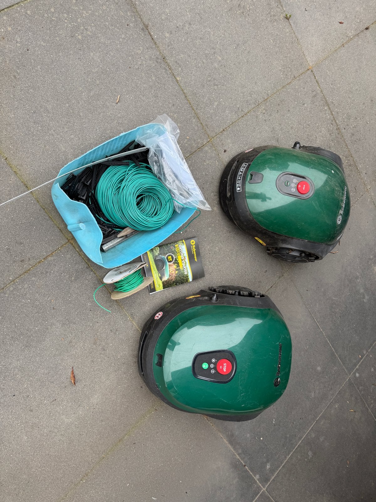 Robomow RX20u en RT300 robotmaaiers met accessories, Ophalen, Gebruikt, 20 tot 25 cm, Bestuurbaar via app
