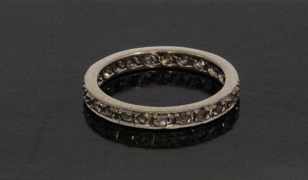 24 diamanten antieke alliance ring dames zilver fraai, Verzenden, Zilver, Ring, Met edelsteen