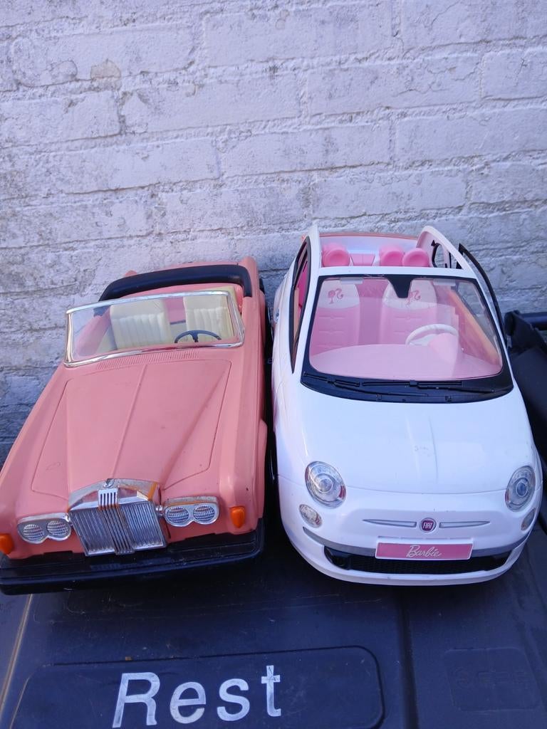 2x Barbie formaat Rolls Royce en Fiat 500, Ophalen of Verzenden, Gebruikt