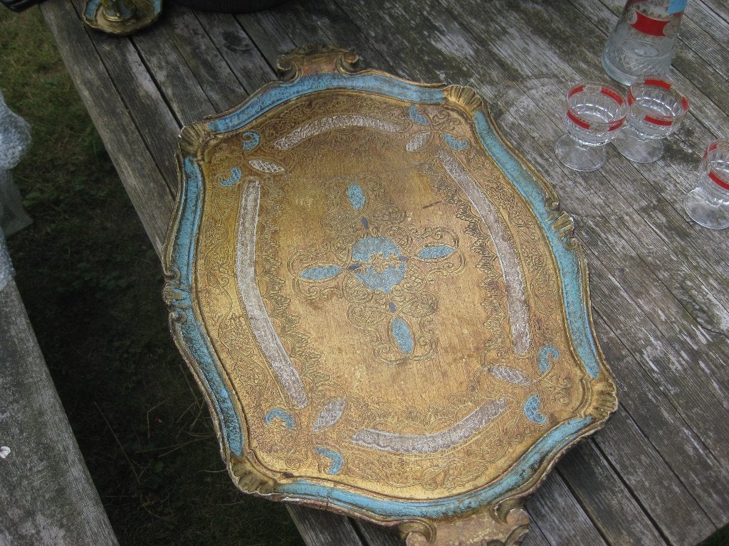 venetiaans dienblad, Ophalen of Verzenden, Rechthoekig, Hout