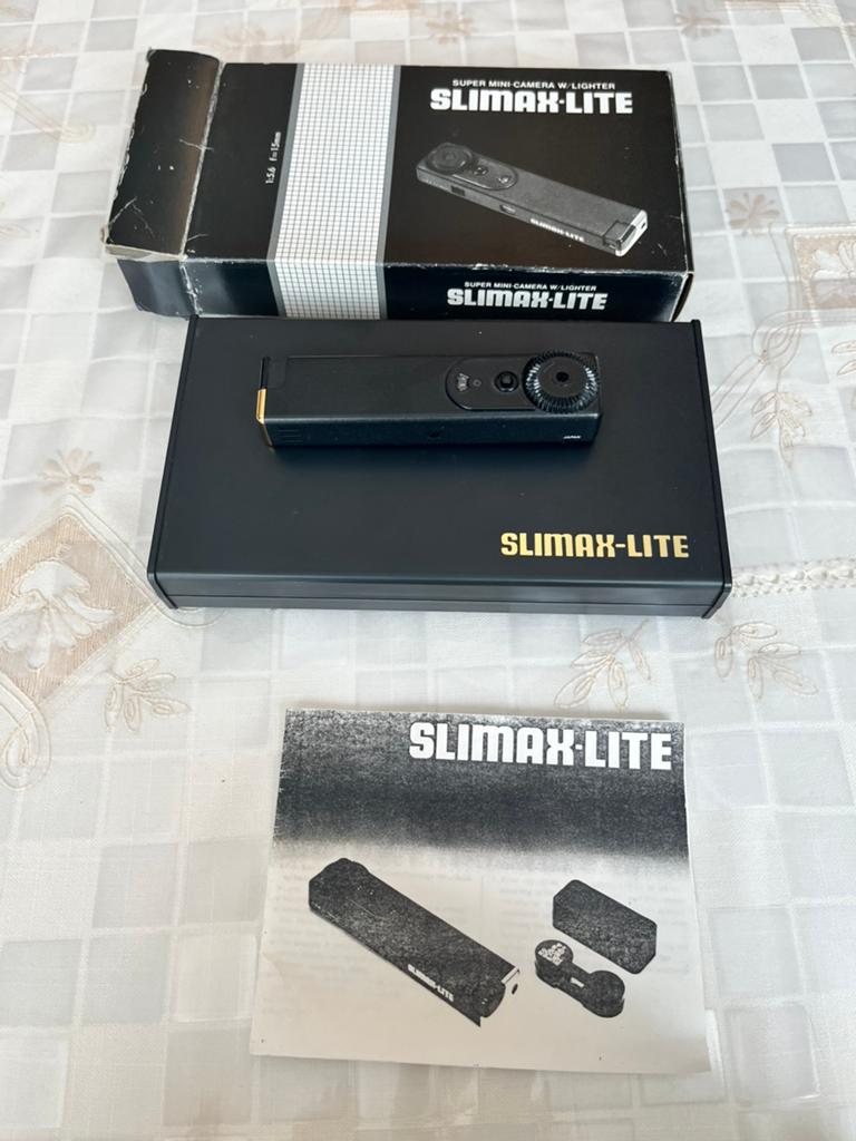 Slimax-lite vintage subminiature camera zwart met goud, Ophalen of Verzenden, Compact, Overige Merken