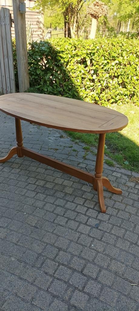Eiken hangoor tafel, Ophalen of Verzenden, Zo goed als nieuw, Rechthoekig, 50 tot 100 cm