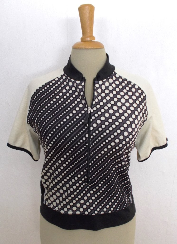 Mooie beige/grijs/zwarte print top van AGU bike gear! L, Ophalen of Verzenden, Zo goed als nieuw, Kleding