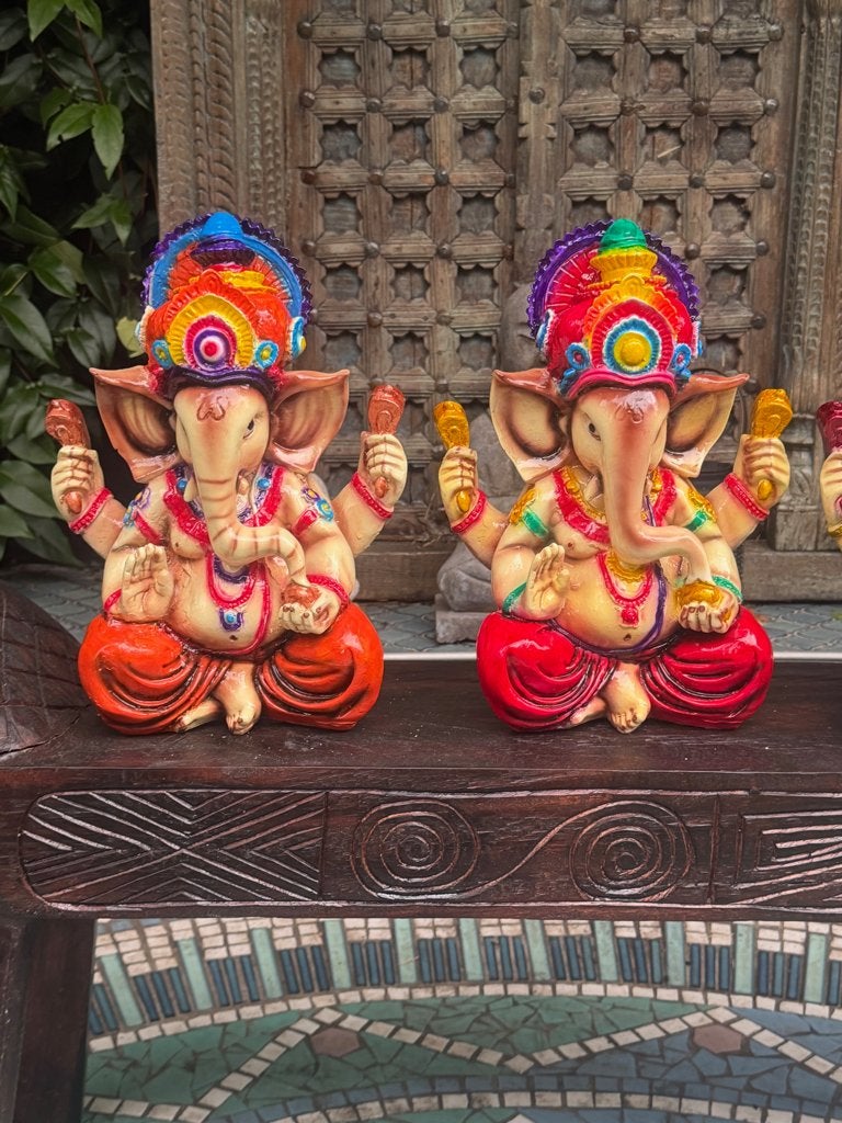 Ganesha beeld handbeschilderd boeddha zwaar Bali Indonesie, Huis en Inrichting, Woonaccessoires | Boeddhabeelden, Verburgt Vintage