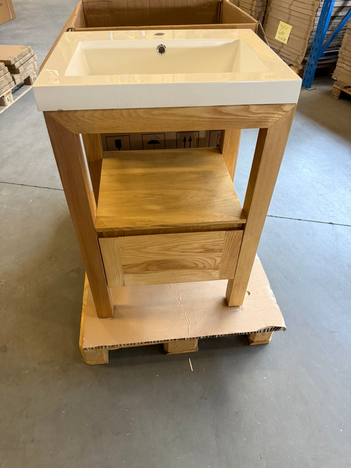 Prachtige badmeubel staand wood eiken 60cm, Ophalen, Nieuw