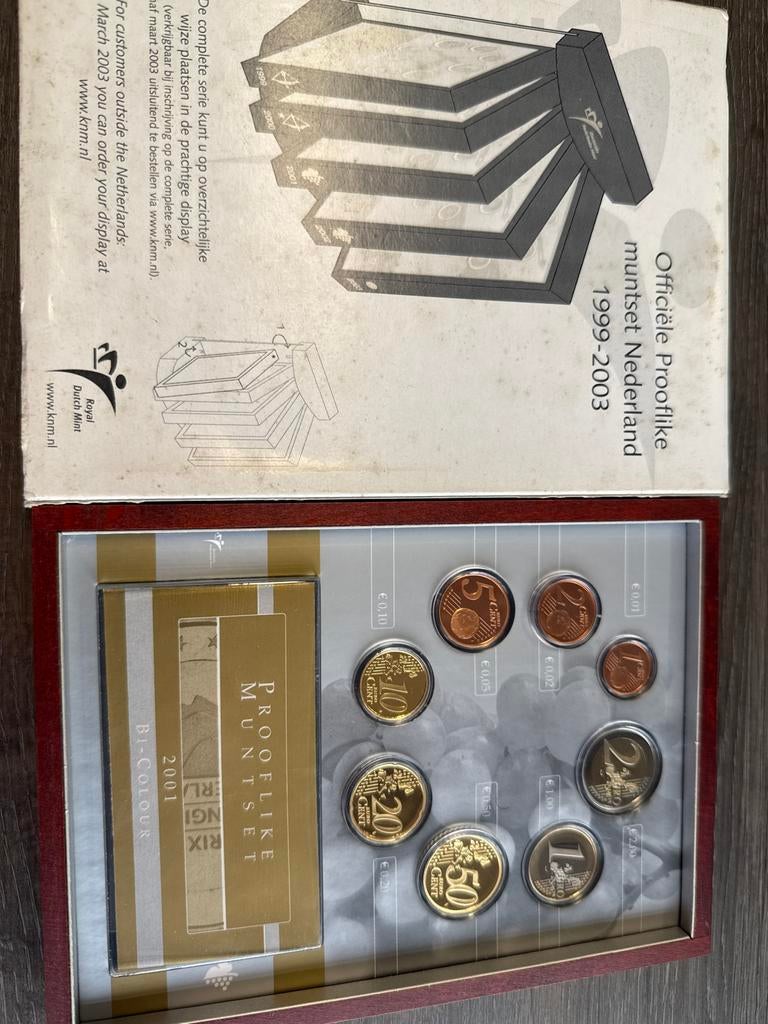 Officiële Prooflike Muntset Nederland 2001 (Bi-Colour), Ophalen of Verzenden, Koningin Beatrix, Euro's, Setje