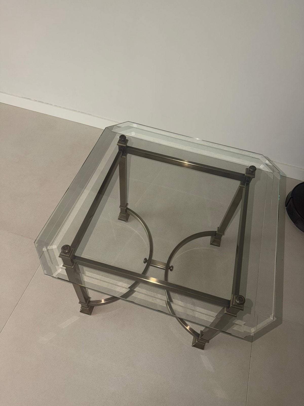 Vintage bijzet tafel, Ophalen, Overige materialen, Vierkant, Zo goed als nieuw