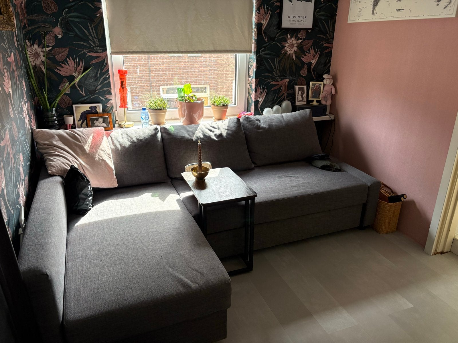 IKEA FRIHETEN Hoekbank met slaapfunctie en opbergruimte, Ophalen, Gebruikt, Tweepersoons, Overige maten