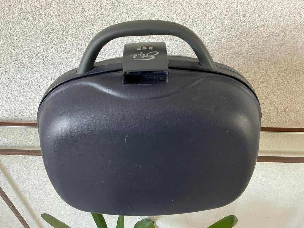 Blauwe beautycase met cijferslot, Gebruikt, Blauw, Ophalen of Verzenden, Met slot