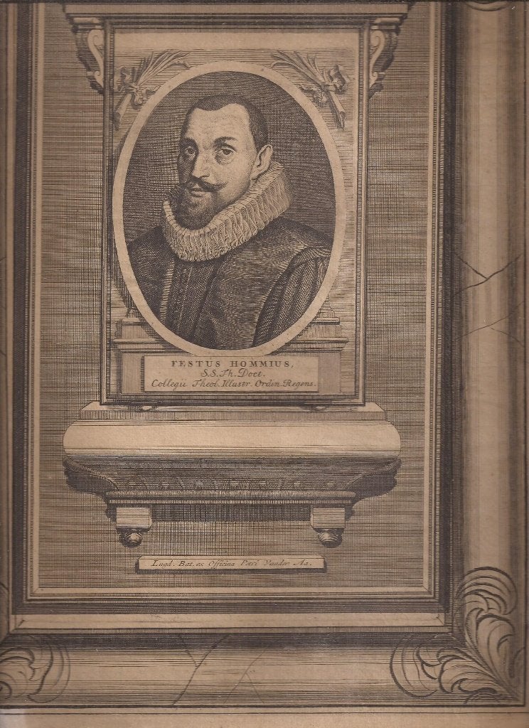 Portret Festus Hommius Predikant Dokkum, Antiek en Kunst, Kunst | Etsen en Gravures, Origineel, Portret, Ophalen of Verzenden