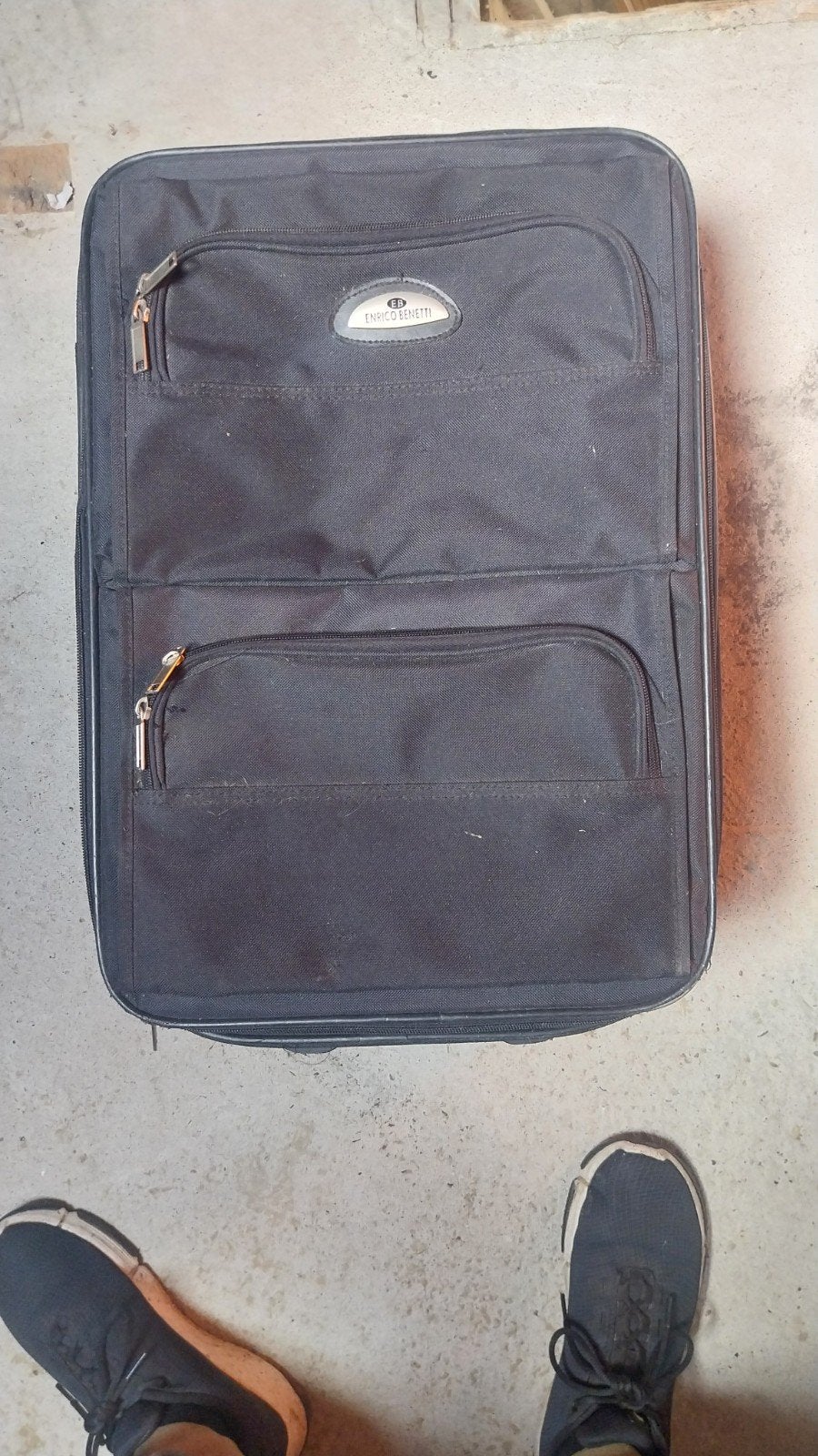 Zwarte Enrico Benetti handbagage koffer met wieltjes, Overige materialen, Wieltjes, Gebruikt, Minder dan 50 cm
