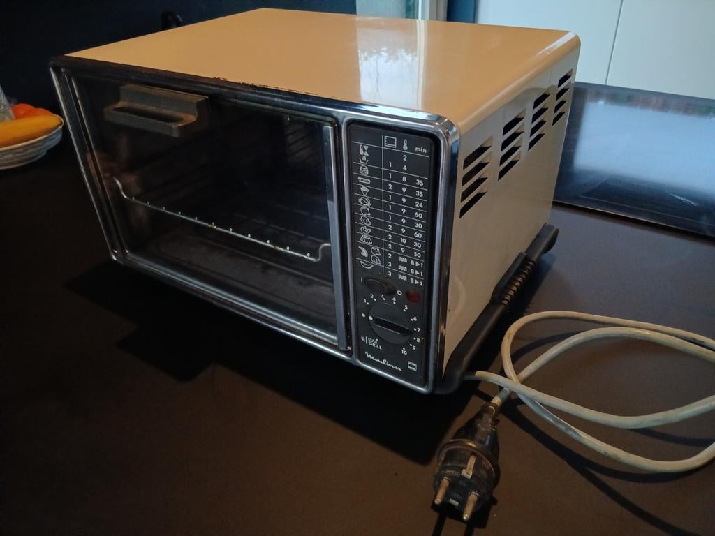 Moulinex camping oven met grillfunctie - 1200W, Minder dan 45 cm, Gebruikt, Ophalen of Verzenden, Oven met grill