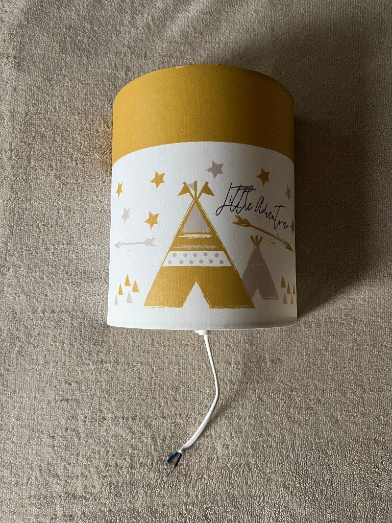 Okergele little Indians hanglamp en wandlamp, Overige merken, Geel, Ophalen of Verzenden, Zo goed als nieuw