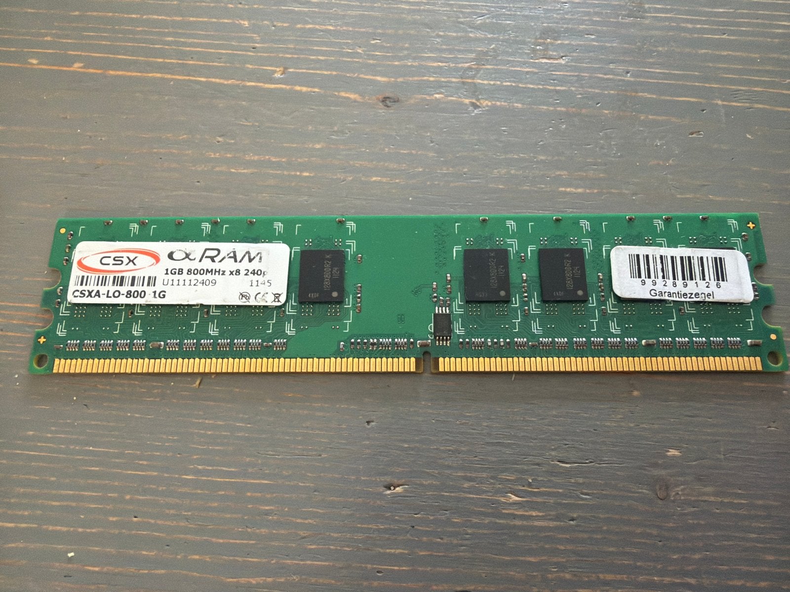 CSX Alpha RAM 1GB 800MHz DDR2 Geheugenmodule, Ophalen of Verzenden, DDR2, Desktop, Gebruikt