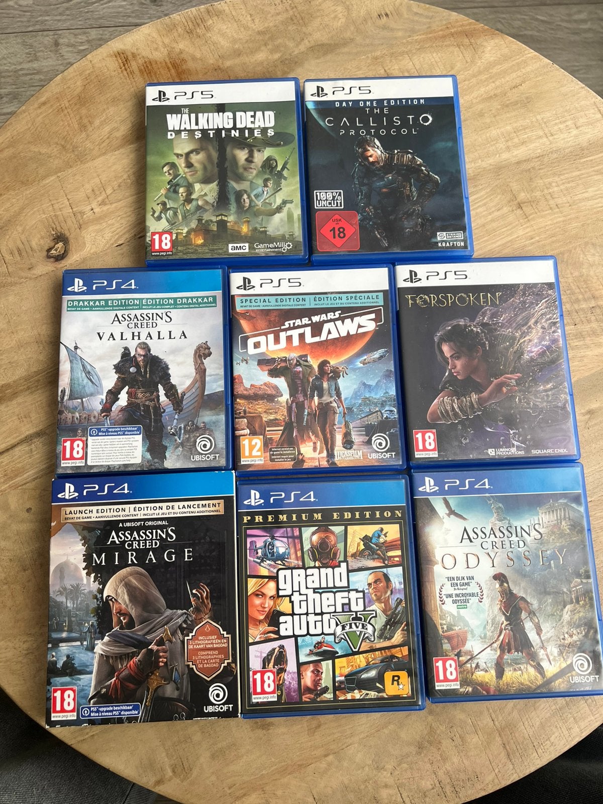 PlayStation Games Bundel - 8 titels (PS4/PS5), Zo goed als nieuw, Ophalen, Avontuur en Actie, 3 spelers of meer