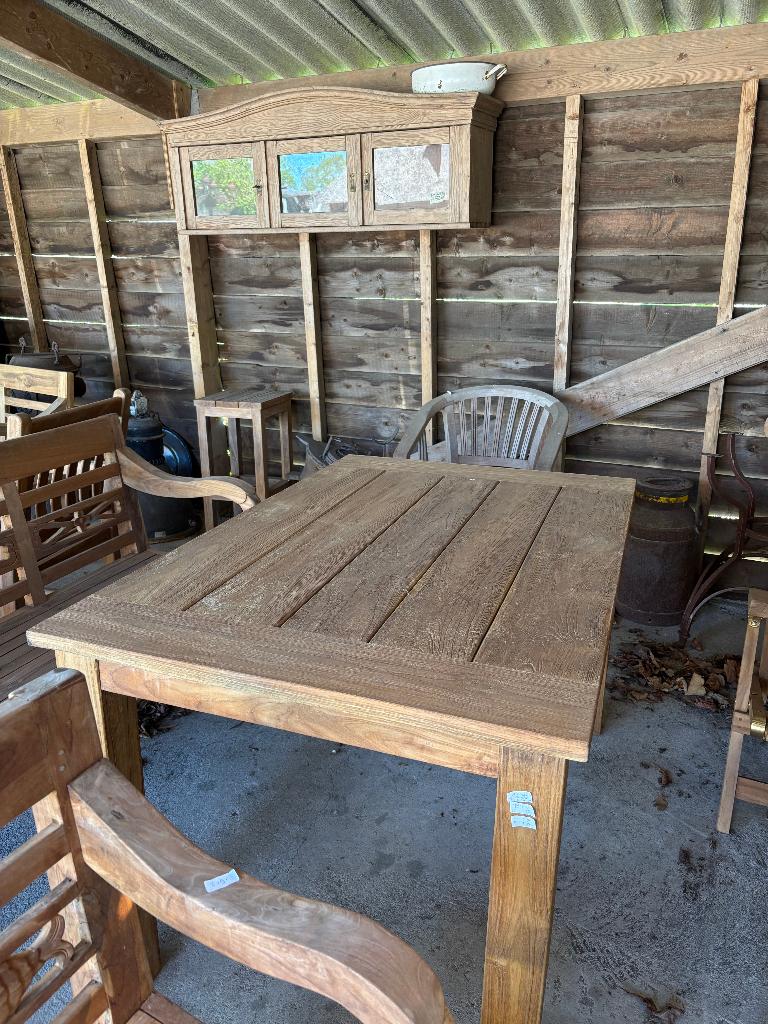 Karaktervolle Teakhout Tuintafel Tijdloos Design op maat, Teakhout, Hesselingendijk 1, 8341TP Steenwijkerwold, Rechthoekig, Hoevesteenwijkerwold