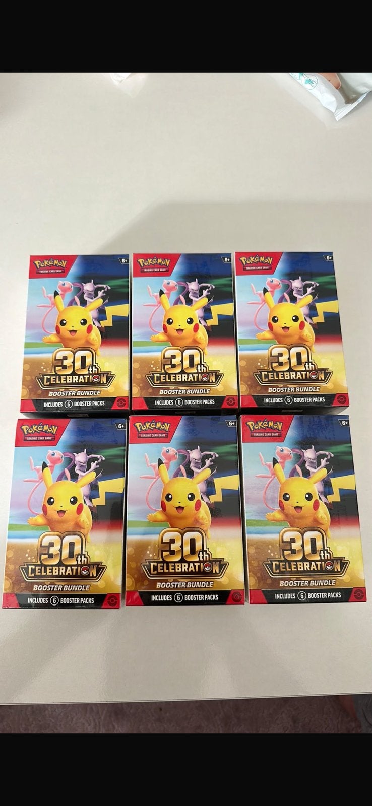 30th celebration booster bundle 6x, Spelcomputers en Games, 1 speler, Ophalen of Verzenden, Zo goed als nieuw, Vanaf 3 jaar