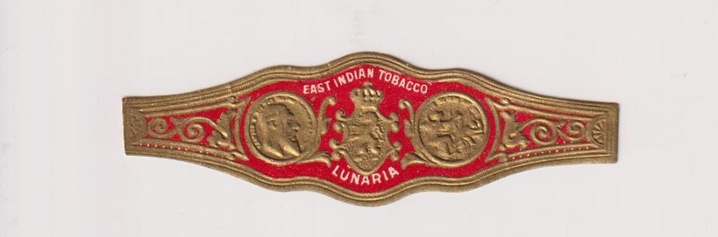 sigarenbanden - LUNARIA - EAST INDIAN TOBACCO, Verzamelen, Rookartikelen, Aanstekers en Luciferdoosjes, Ophalen of Verzenden, Gebruikt