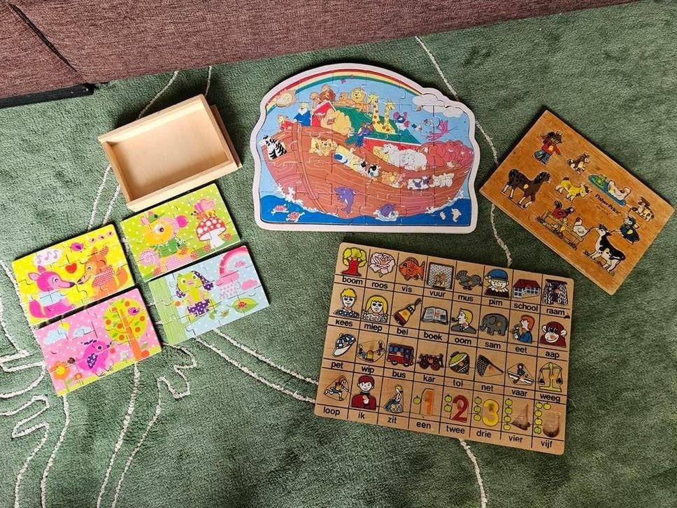 Leuke houten puzzels voor kinderen, 2 tot 4 jaar, Gebruikt, 10 tot 50 stukjes, Ophalen of Verzenden