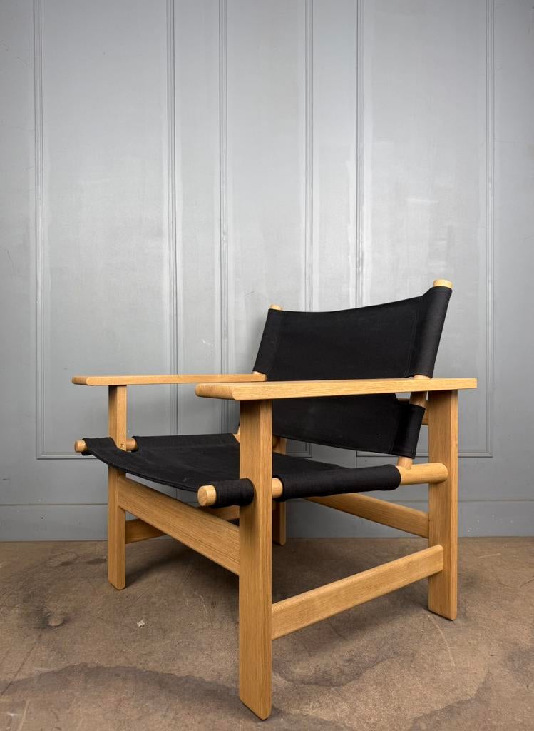 Eiken Fredericia The Canvas Chair design fauteuil, Minder dan 75 cm, Fredericia, Ophalen of Verzenden, Zo goed als nieuw