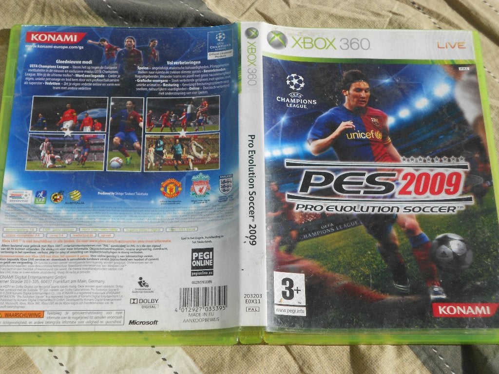 Game pro evolution soccer 2009 xbox 360 compleet m/boekje., Ophalen, Vanaf 18 jaar, 1 speler, Zo goed als nieuw