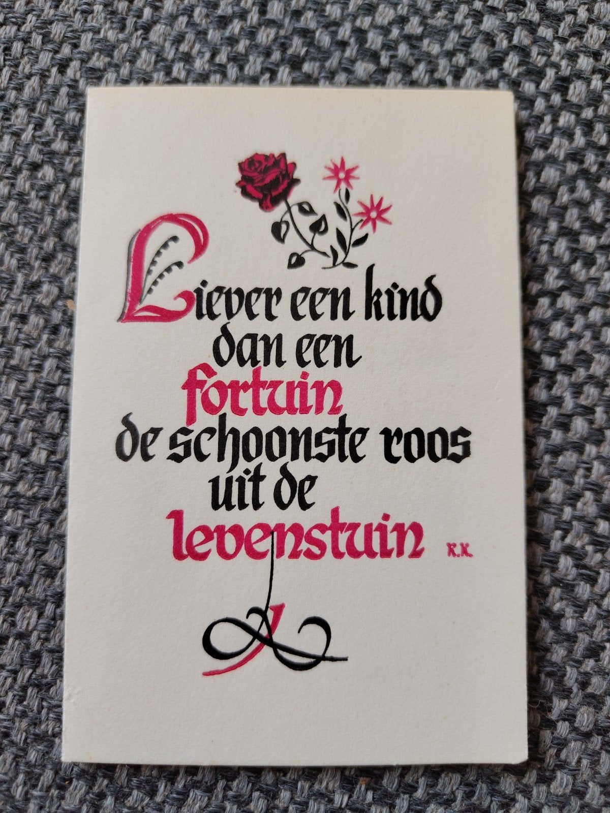 Kristien te België, Ophalen of Verzenden, Voor 1970, Geboortekaartje