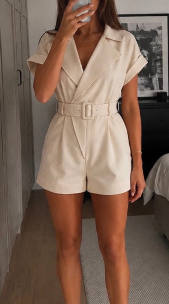 Ecru, Crème JoshV, Josh V playsuit in maat XS., Ophalen, Nieuw, Maat 34 (XS) of kleiner, Beige