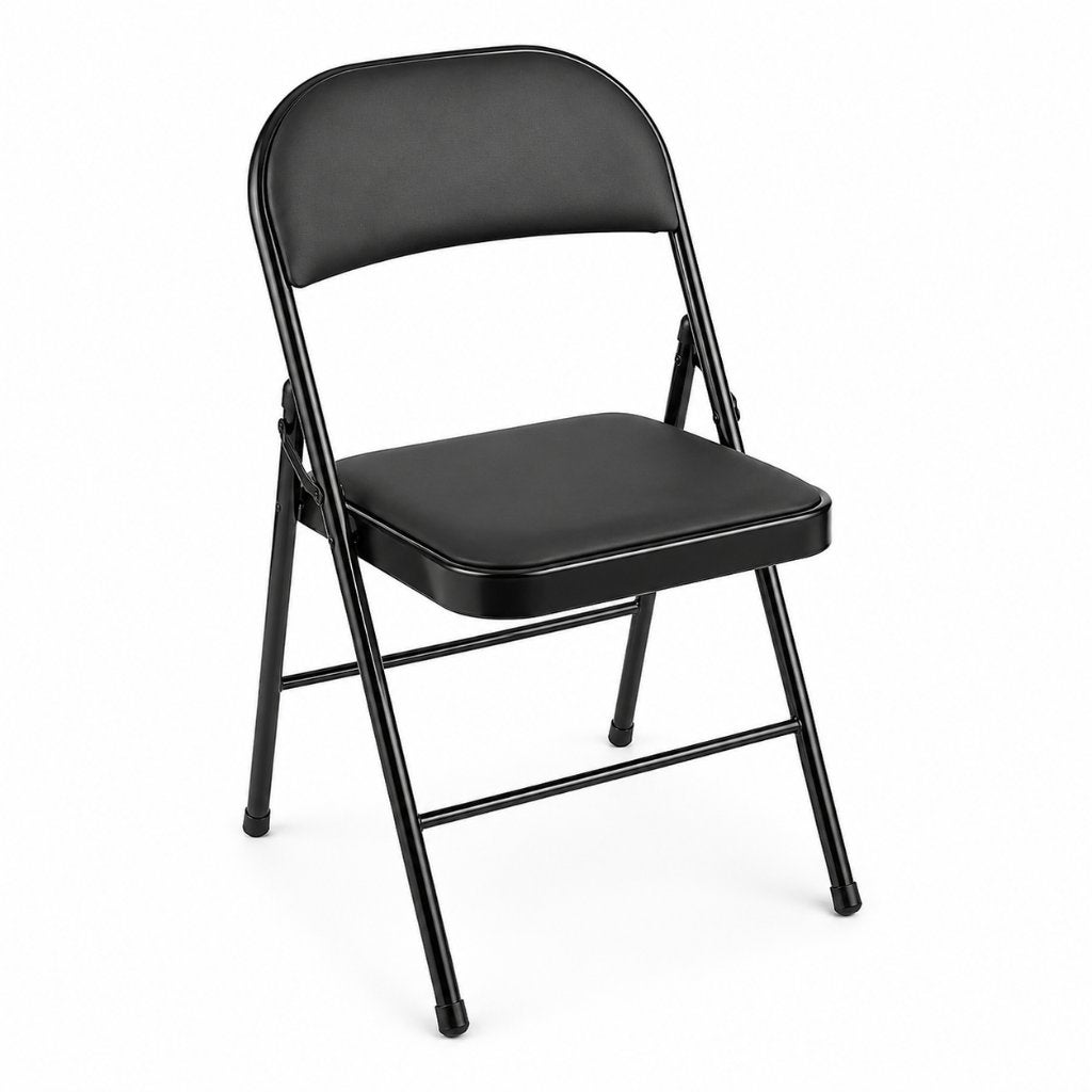 zwarte klapstoelen met bekleding, Ophalen of Verzenden, Zwart, Vijf, Zes of meer stoelen